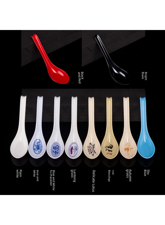 Dongguan Meinayao Direct Bent Spoon Children's Tableware Restaurant Use Rice Pudding Spoon Melamine Material-Color:Delicate Lotus  - Image 3