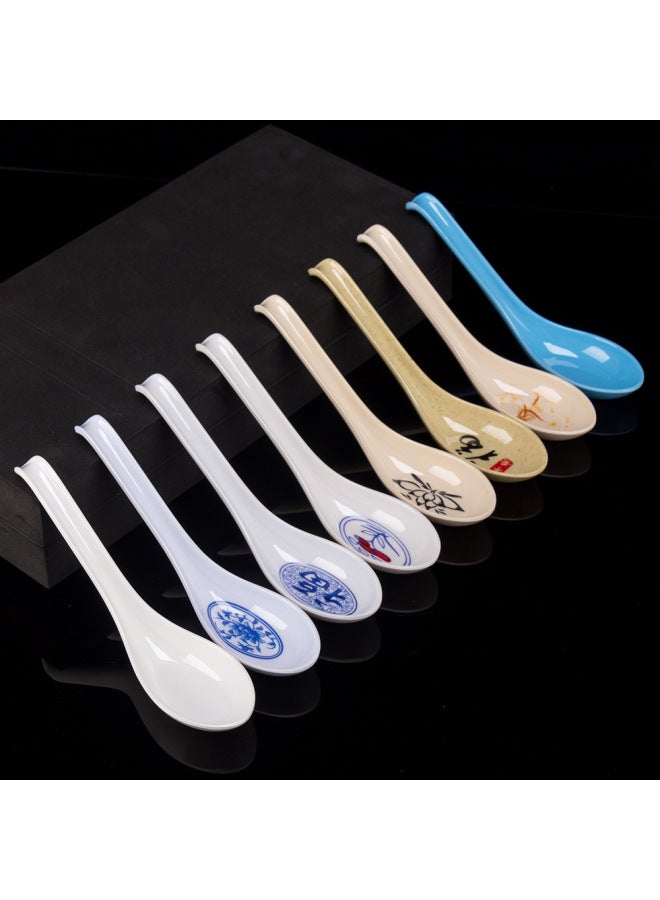 Dongguan Meinayao Direct Bent Spoon Children's Tableware Restaurant Use Rice Pudding Spoon Melamine Material-Color:Delicate Lotus  - Image 5