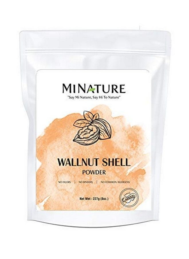 mi nature - Walnut Shell Powder No Silica Or Any Artifical Additives For Homemade Natural Scrub Formula; 100% Pure Natural & Cruelty Free 227G/1/2 Lbs/8 Oz - Image 1
