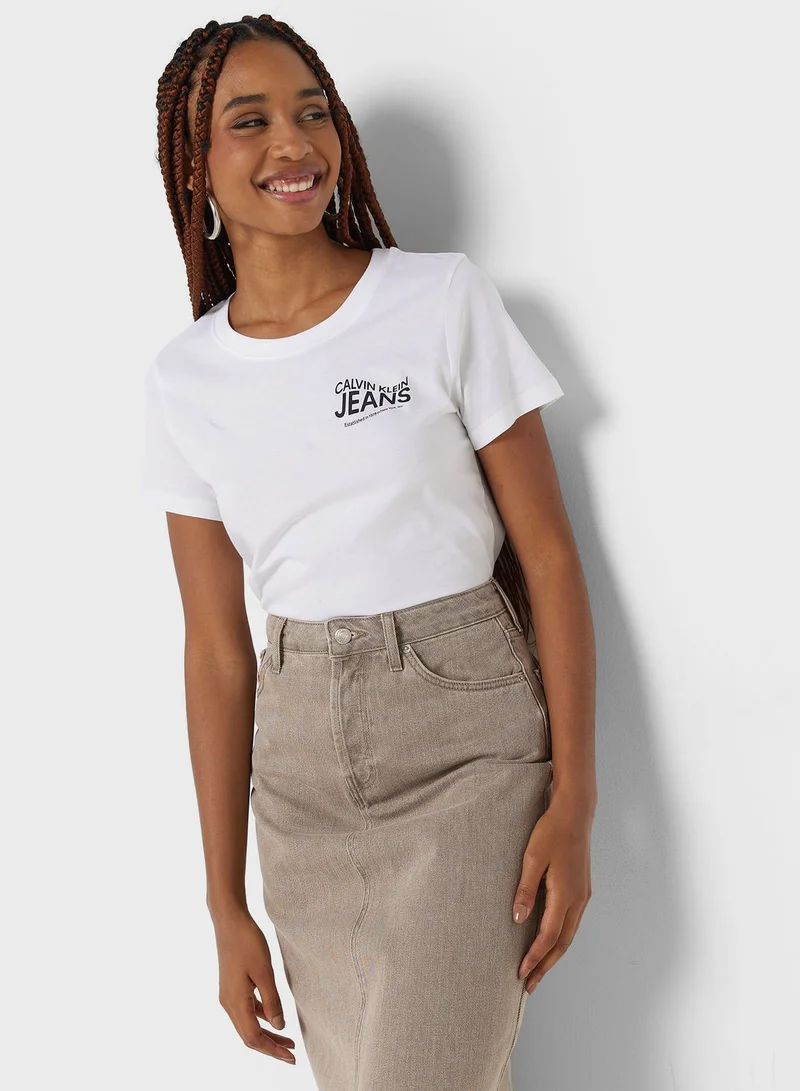 Calvin Klein Jeans Crew Neck Logo T-Shirt
