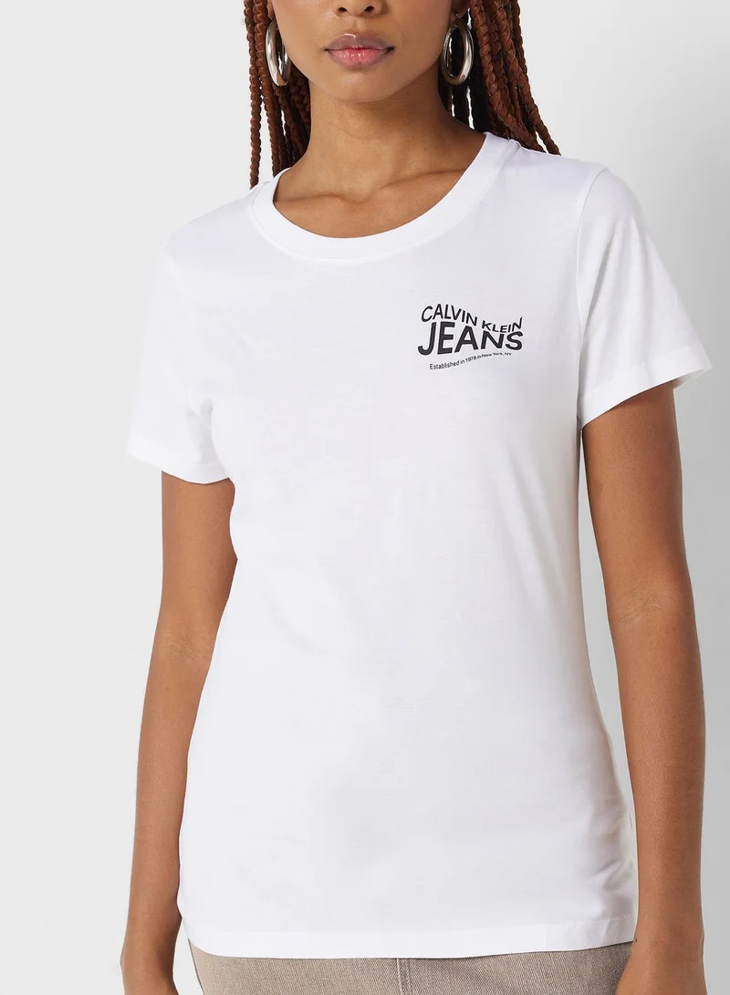 Calvin Klein Jeans Crew Neck Logo T-Shirt