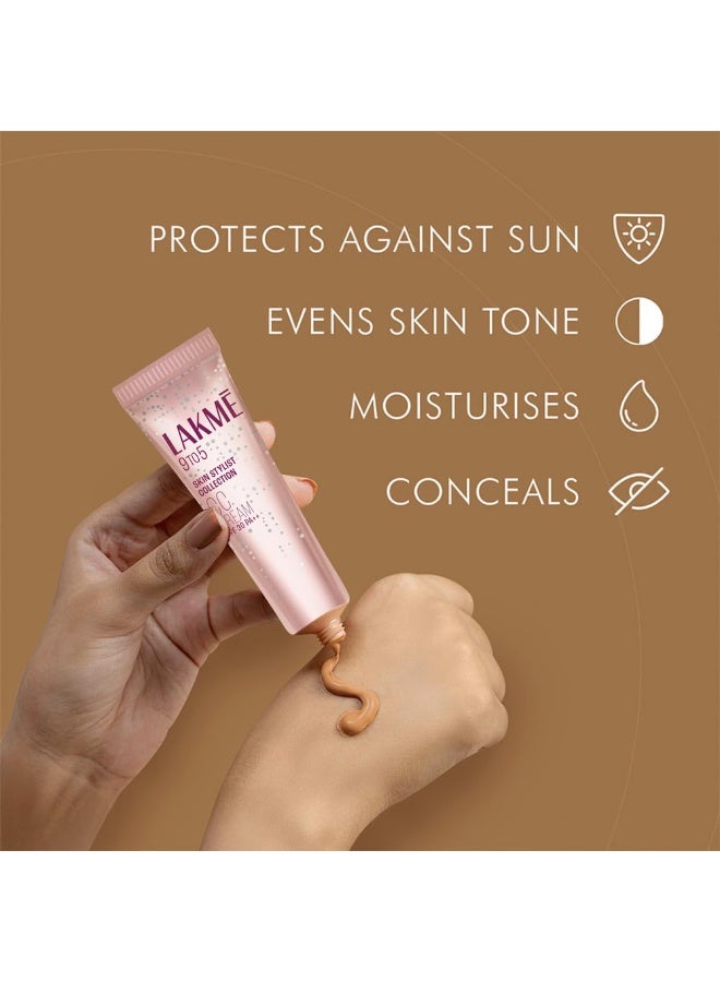 LAKME Cc Cream With Spf30 Pa++ - Honey |Enriched With 3% Niacinamide | Conceals Dark Spots| Brightens Skin |Lightweight Moisturizer + Foundation |30 G - Image 2