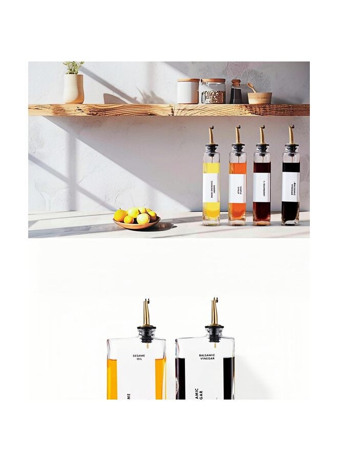 Olive Oil Dispenser for Kitchen, Cooking Oil Dispenser, Oil and Vinegar Dispenser Set, Olive Oil Bottle, Soy sauce dispenser, coffee syrup bottles - 2 pcs 11.8oz(Gold) - Image 4