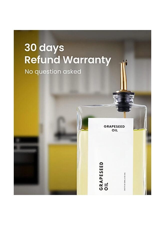 Olive Oil Dispenser for Kitchen, Cooking Oil Dispenser, Oil and Vinegar Dispenser Set, Olive Oil Bottle, Soy sauce dispenser, coffee syrup bottles - 2 pcs 11.8oz(Gold) - Image 5