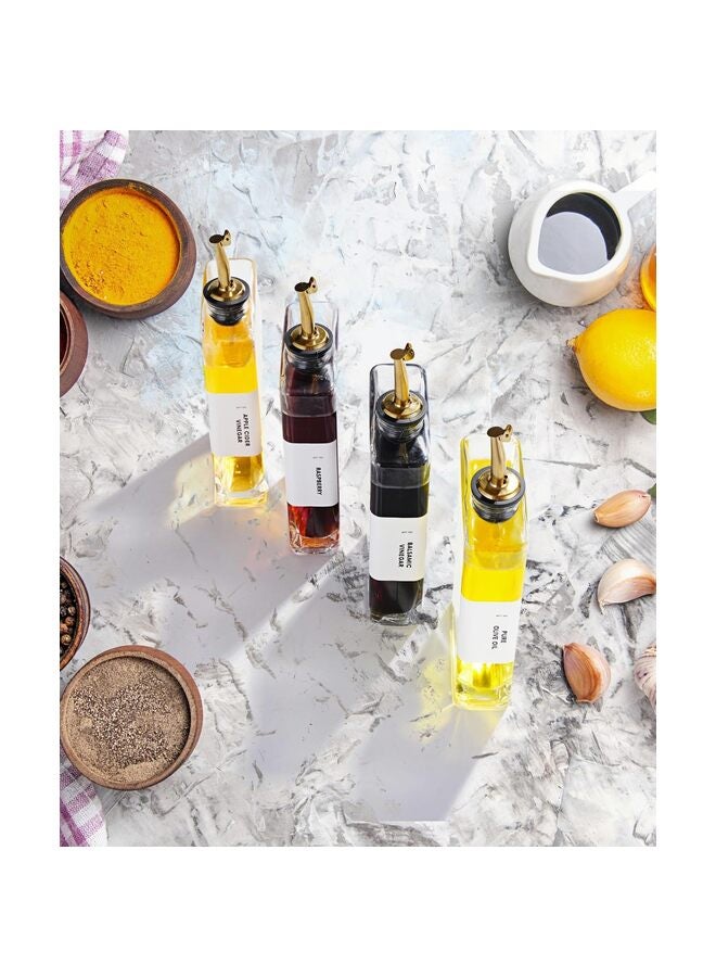 Olive Oil Dispenser for Kitchen, Cooking Oil Dispenser, Oil and Vinegar Dispenser Set, Olive Oil Bottle, Soy sauce dispenser, coffee syrup bottles - 2 pcs 11.8oz(Gold) - Image 3