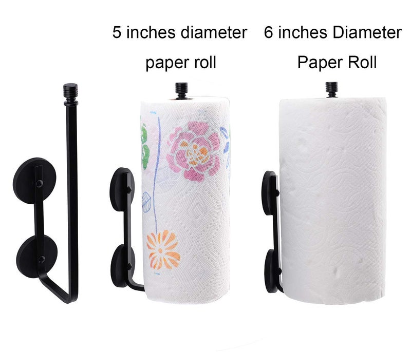 LEVOSHUA Magnetic Paper Towel Holder Paper Towel Rack Tower Bar For Refrigerator  Metal Cabinet Black - Image 3