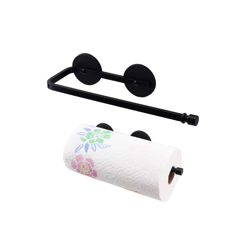 LEVOSHUA Magnetic Paper Towel Holder Paper Towel Rack Tower Bar For Refrigerator  Metal Cabinet Black - Image 2