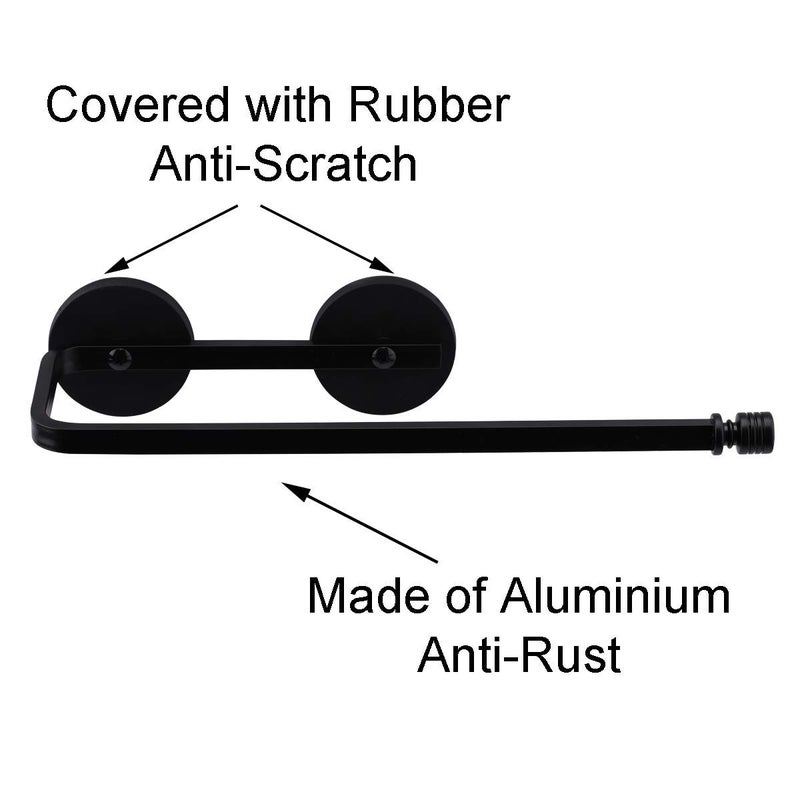 LEVOSHUA Magnetic Paper Towel Holder Paper Towel Rack Tower Bar For Refrigerator  Metal Cabinet Black - Image 5