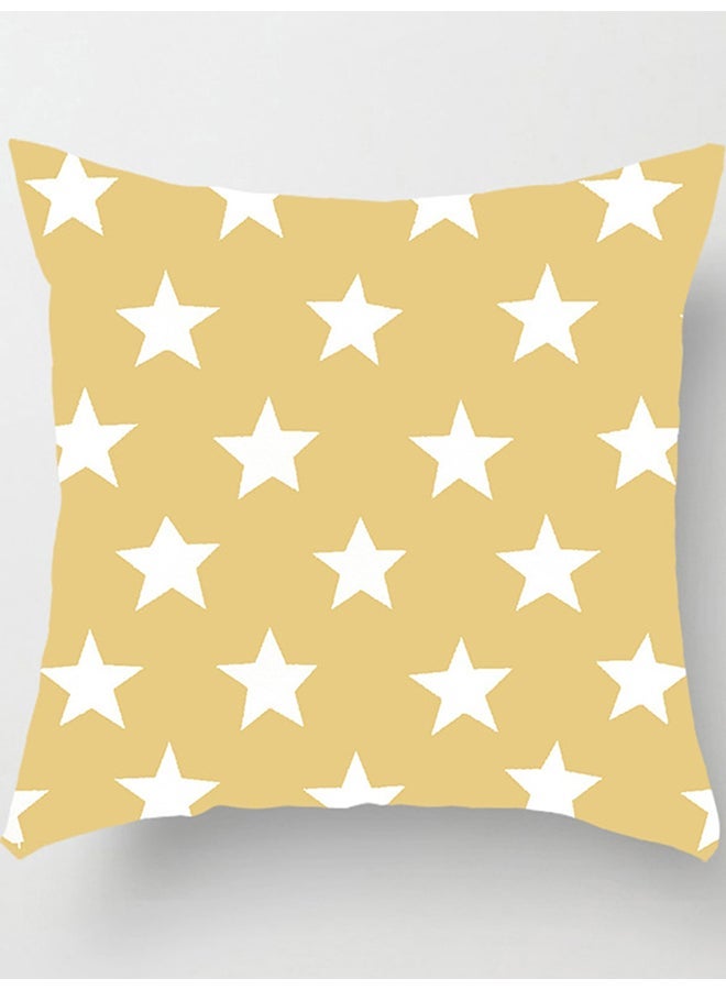 NIBEMINENT Star Print Simple Cushion Cover Brown 45x45cm