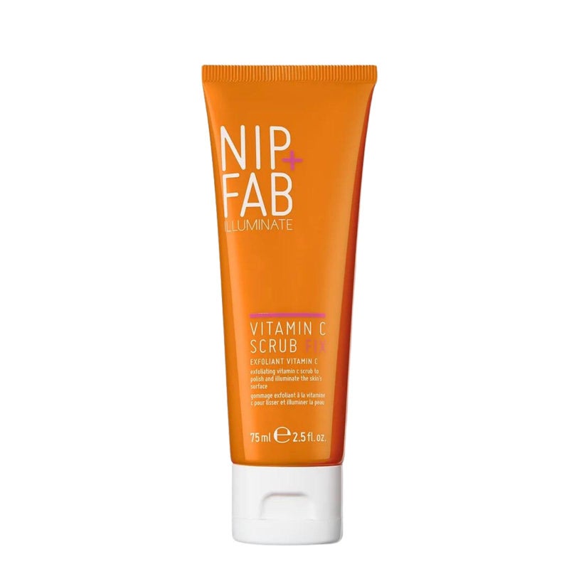 NipFab Vitamin C Fix Scrub for Face with Coconut Oil and Coffee Seed Cleansing Exfoliating Facial Cleanser for Skin Brightening Fine Lines and Wrinkles 25 fl oz