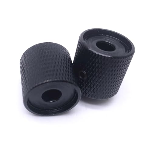 TUOREN 4Pcs Pearl Top Guitar Dome Knob Volume Tone Control Knobs with Allen Keys for Electric Guitar or Precision Bass Black - Image 4