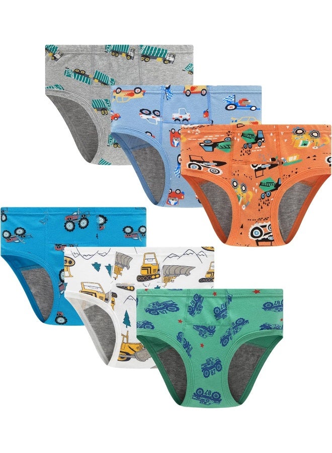 Boboking Boys Training Toddler Underwear Truck Potty Briefs For Boys Pack Of 6 - Image 1
