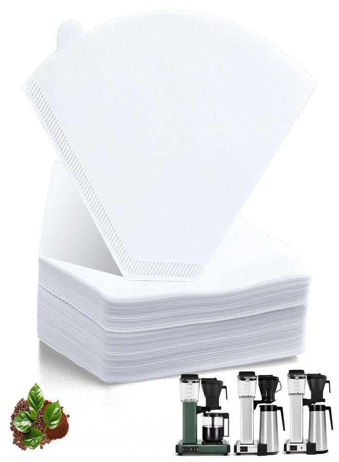 brikinte Coffee Filters #4 Compatible with Moccamaster Coffee Machine, 100 Pcs White Cone Disposable Filter Paper for Technivorm Moccamaster 8-10 Cup KBT KBGV KB - Image 1