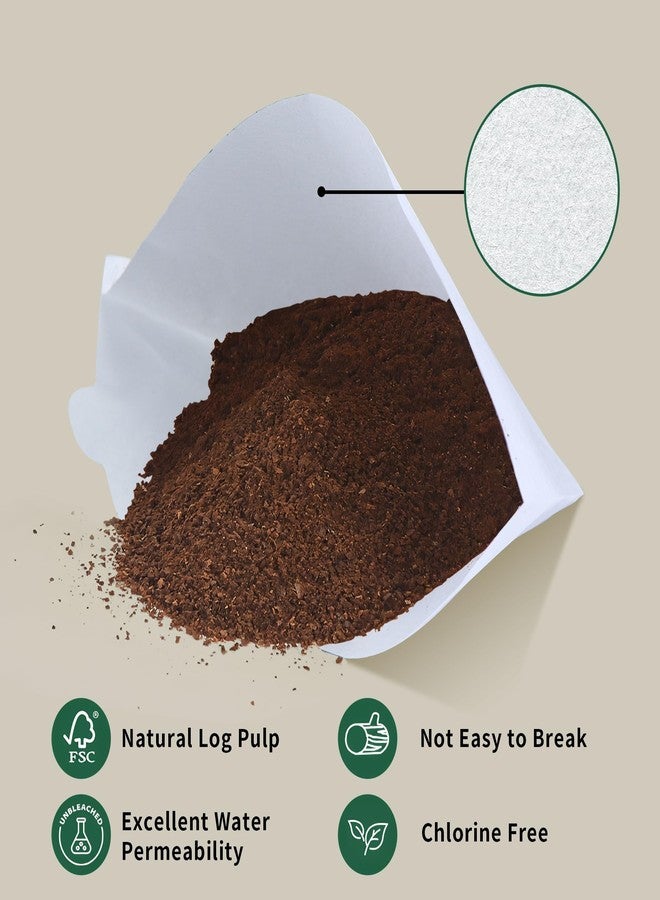 brikinte Coffee Filters #4 Compatible with Moccamaster Coffee Machine, 100 Pcs White Cone Disposable Filter Paper for Technivorm Moccamaster 8-10 Cup KBT KBGV KB - Image 3