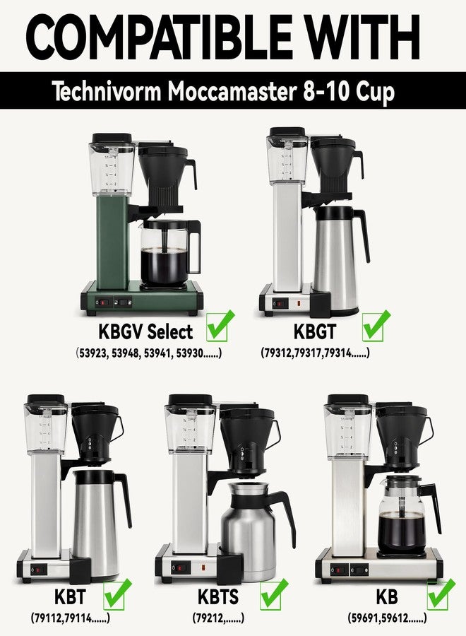 brikinte Coffee Filters #4 Compatible with Moccamaster Coffee Machine, 100 Pcs White Cone Disposable Filter Paper for Technivorm Moccamaster 8-10 Cup KBT KBGV KB - Image 2