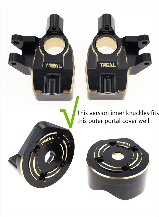 Treal Brass Upgrades Outer Portal Covers Heavy Weights 93g/pc for Axial 1/10 Capra UTB10/SCX10 III-Type B - Image 3