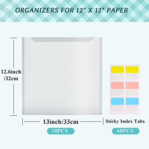 Caydo 36PCS Scrapbook Paper Storage Organizer 12 x 12 Paper Storage Organizer with 100PCS Sticky Index Tabs Holds Scrapbooking, Cardstock, Vinyl Paper - Image 2