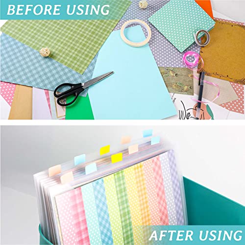 Caydo 36PCS Scrapbook Paper Storage Organizer 12 x 12 Paper Storage Organizer with 100PCS Sticky Index Tabs Holds Scrapbooking, Cardstock, Vinyl Paper - Image 4