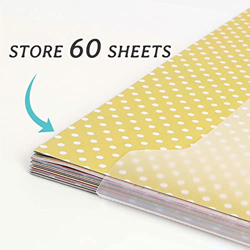 Caydo 36PCS Scrapbook Paper Storage Organizer 12 x 12 Paper Storage Organizer with 100PCS Sticky Index Tabs Holds Scrapbooking, Cardstock, Vinyl Paper - Image 3