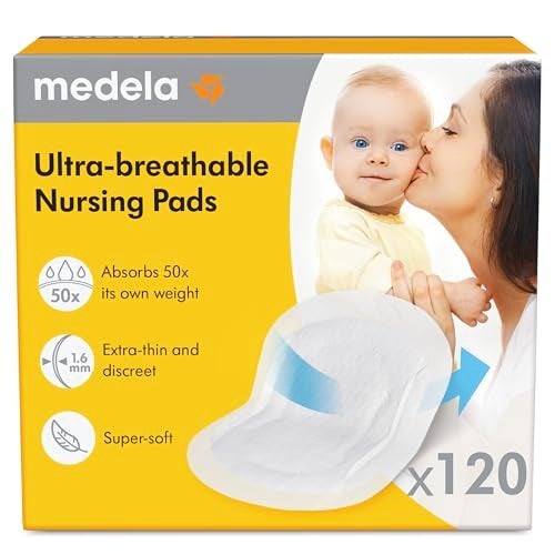 Medela Ultra-Breathable Nursing Pads, Highly Absorbent, Super Soft, Discreet Design for Comfortable Wear, Pack of 120 - Image 1