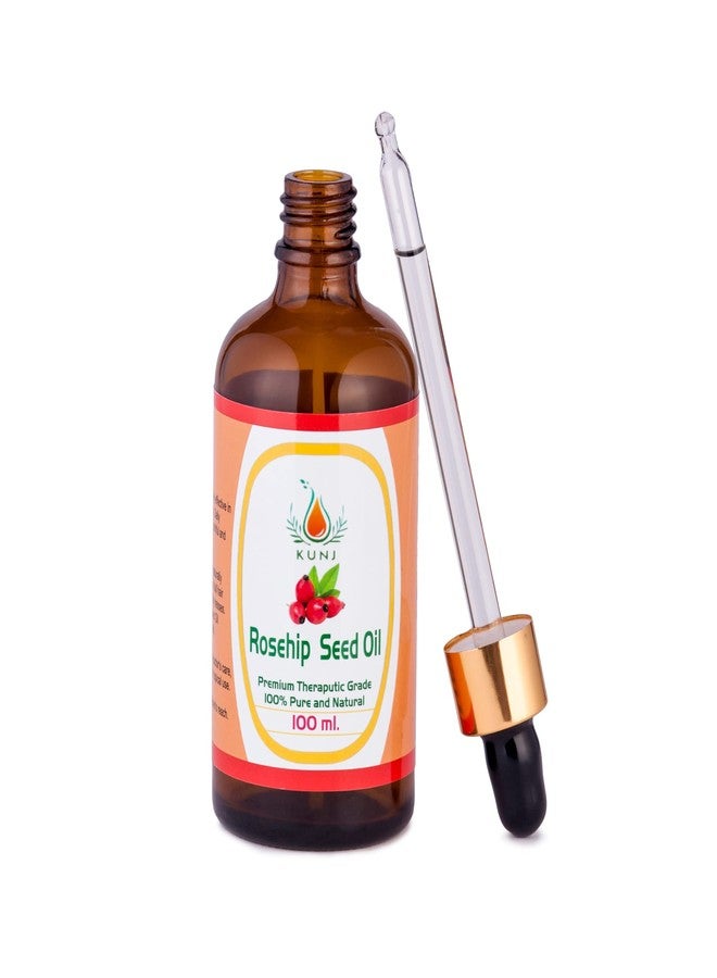 KUNJ Rosehip Seed Oil (Rosa rubiginosa) 100ML - 100% Pure & Natural, Cold Pressed, Undiluted - Therapeutic Grade Oil for Skin Care, Hydration, Anti-Aging & Radiance - Image 4