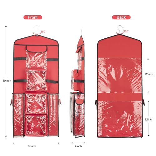EXLIFBAG Wrapping Paper Storage, Gift Wrap Organizer Holder Double-Sided Hanging Gift Bag Storage Organizer - Image 2