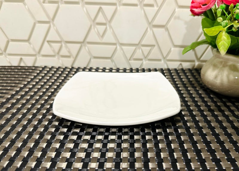 ALTAICA Porcelain Sandwich Platter with Dip Bowl, Tray, for Serving Sandwich, Heavy Quality Ceramic Serving Platters Perfect for Modern Kitchen - Image 4
