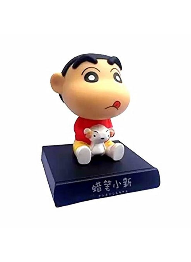 Trunkin - Trunkin Shinchan Shiro Model B Bobblehead for Desk | Action Figure Bobble Head Super Toy - Image 1