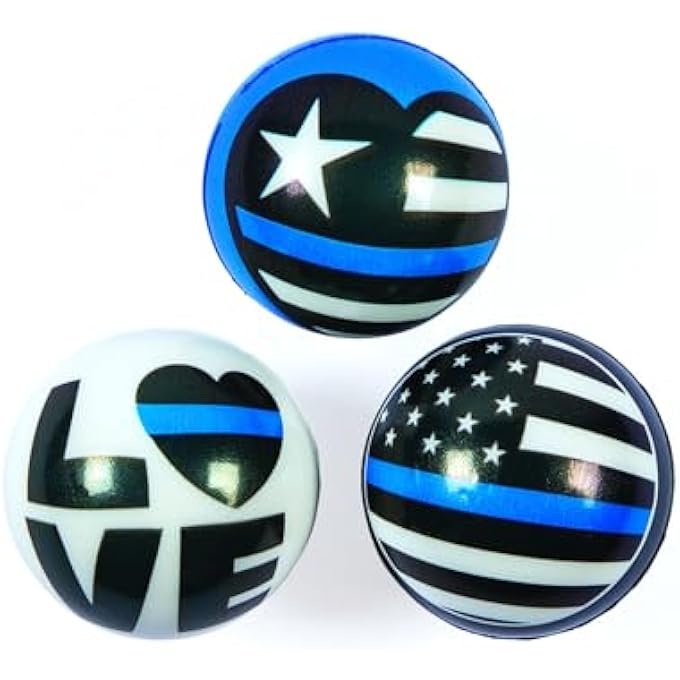 Fun Express THIN BLUE LINE STRESS TOY - Toys - 12 Pieces - Image 1