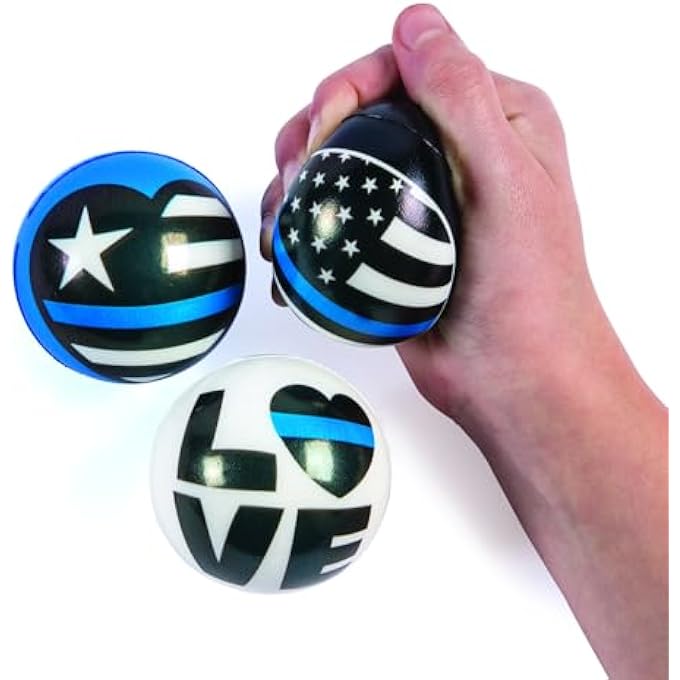 Fun Express THIN BLUE LINE STRESS TOY - Toys - 12 Pieces - Image 2
