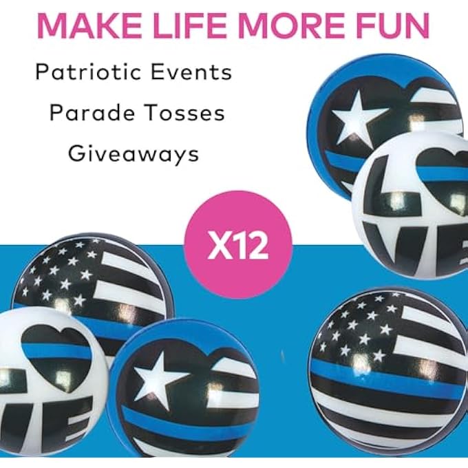 Fun Express THIN BLUE LINE STRESS TOY - Toys - 12 Pieces - Image 4