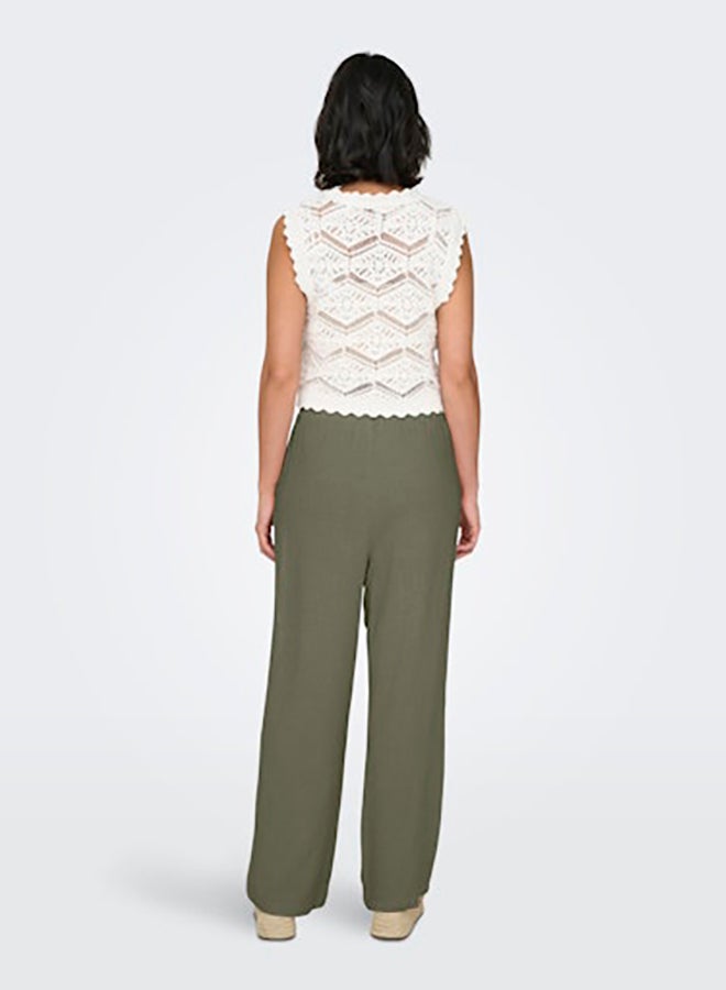 ONLY ONLY Womens Siesta Pull-Up Linen Pant  - Image 1