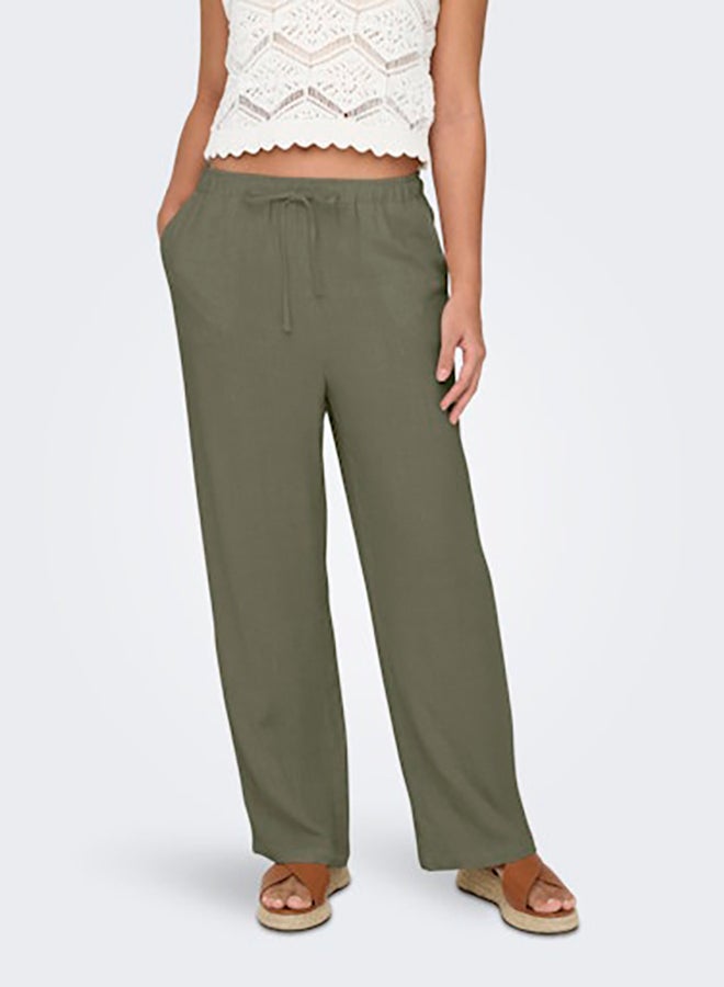 ONLY ONLY Womens Siesta Pull-Up Linen Pant  - Image 2