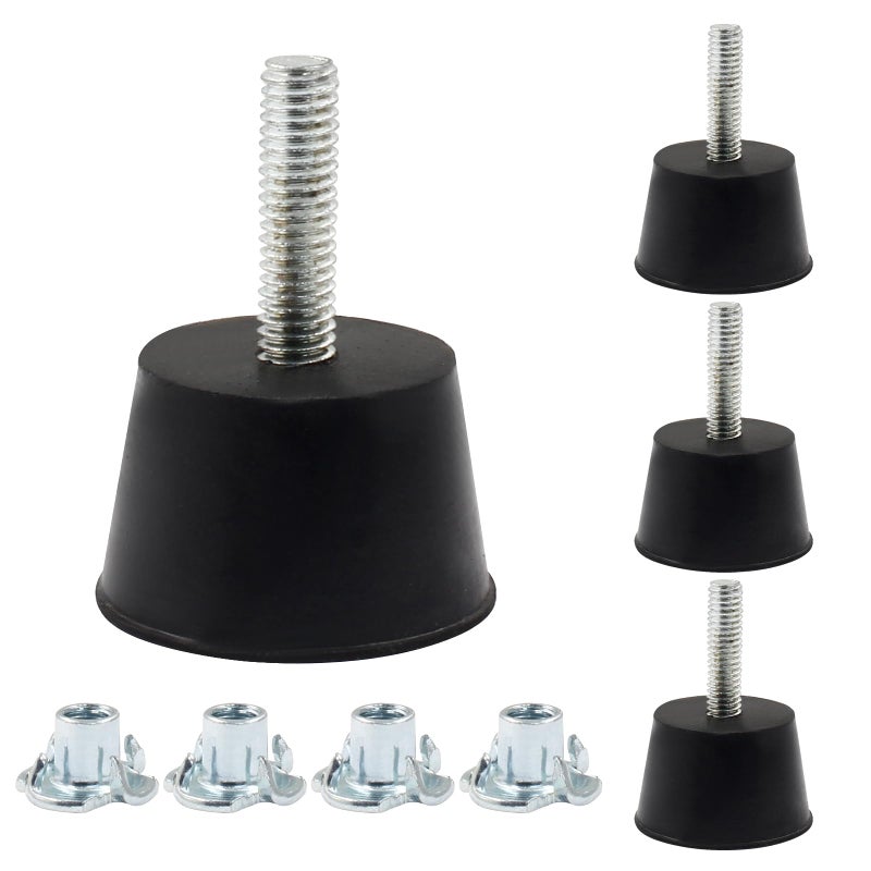 Litoexpe 1.2 Inch M6 Thread Adjustable Furniture Leveling Feet Screw In Threaded 4Pcs, Table Chair Levelers Feet Glides For Chairs Tables Cabinet Sofa Furniture - Image 1