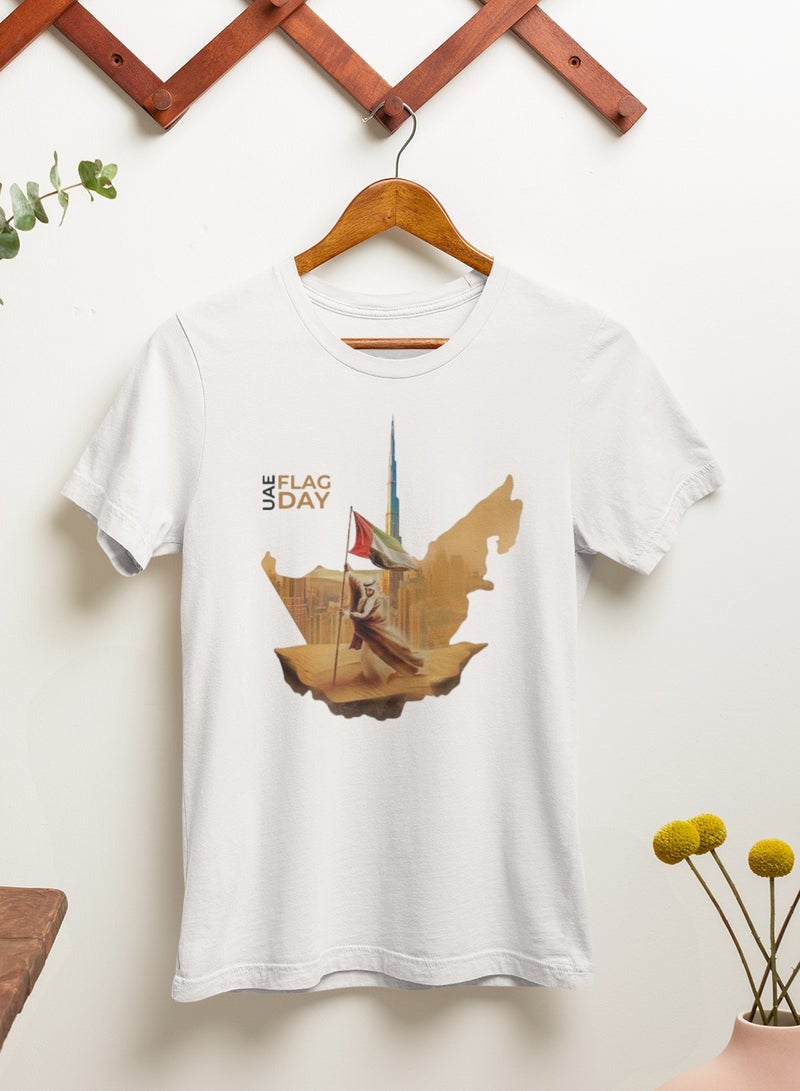 ZOOM تي شيرت يوم علم الإمارات للبالغين والأطفال