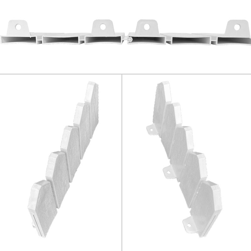 ARRYNTHEON Landscape Edging Kit 6.7 in Tall Decorative Double-Sided Wood-Look Fence Garden Border, Flower Bed Edging with 30 Anchoring Spikes, 13.9 Foot Kit (White) - Image 4