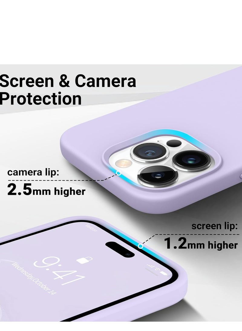 Generic - Silicone Case Compatible with iPhone 14 Pro Max Case 6.7 Premium Silicone Full Body Protection light  Purple - Image 1
