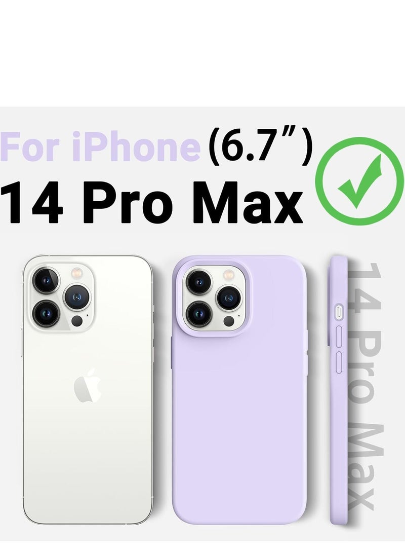 ACLIX Premium Liquid Silicone Case for iPhone 14 Pro Max Slim Fit, Soft Touch with Microfiber Lining & Enhanced Camera Protection - Durable & Anti-Fingerprint | Light Purple - Image 2