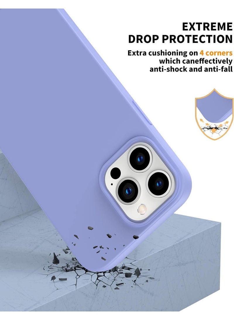 ACLIX Premium Liquid Silicone Case for iPhone 14 Pro Max Slim Fit, Soft Touch with Microfiber Lining & Enhanced Camera Protection - Durable & Anti-Fingerprint | Light Purple - Image 3