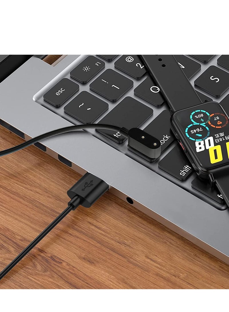 Charger Compatible with Huawei Watch Fit, USB Charging Cable Cord Base Dock Charger Adapter Stand For Huawei Band 6 smartwatch (Black) - Image 5