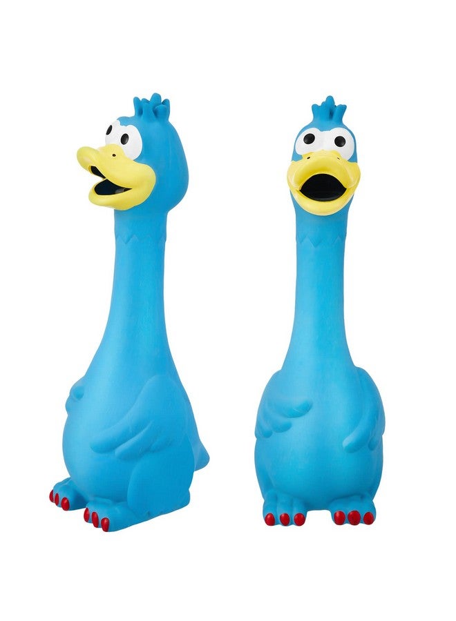 هونغداو لعبة حصان من هونغداو، قطعة واحدة، كرات دجاج ديك رومي تصدر صريرًا من اللاتكس، للعب على شكل دجاجة مزيفة تصدر صراخًا، لعبة كرة قدم للخيول لتقليل قلق الانفصال وإصدار ضوضاء (أزرق) - Image 1