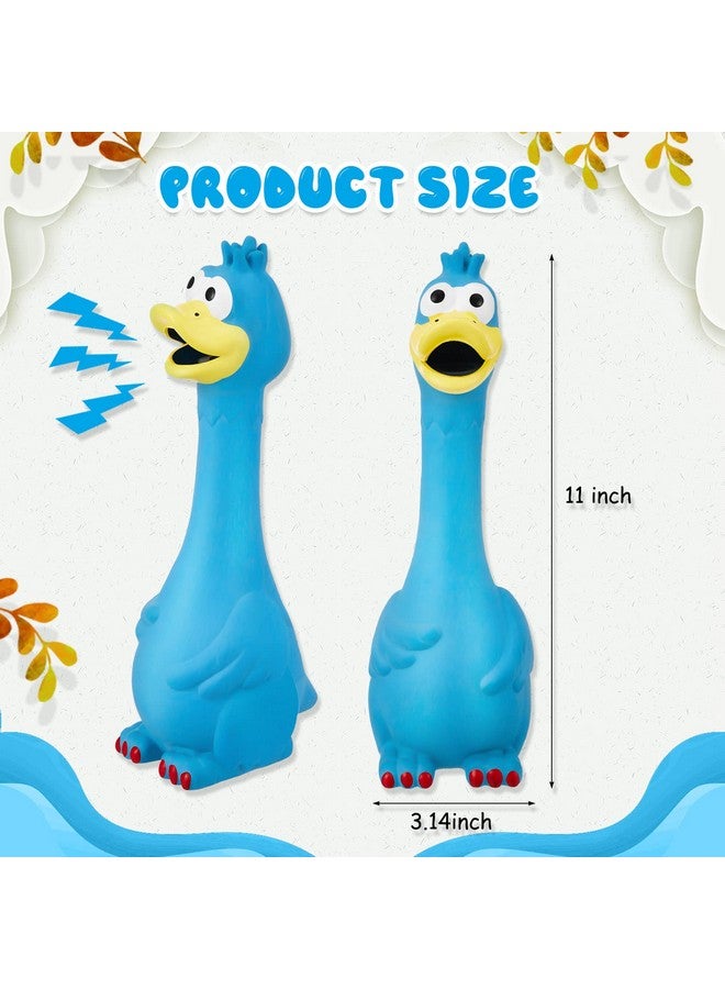 هونغداو لعبة حصان من هونغداو، قطعة واحدة، كرات دجاج ديك رومي تصدر صريرًا من اللاتكس، للعب على شكل دجاجة مزيفة تصدر صراخًا، لعبة كرة قدم للخيول لتقليل قلق الانفصال وإصدار ضوضاء (أزرق) - Image 2