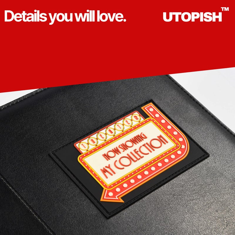 UTOPISH Show-Bill Binder with Sleeves â€“ Large 4â€ Theater Program Holder with 35 Sheet Protectors and Numbering Stickers Included - Broadway Gift with Full-Color Logo and Numbering Panel - Image 5