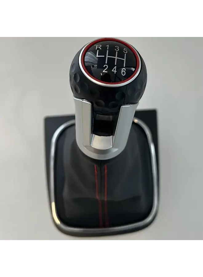 Frame Cover for 6 Speed Shift Knob Plastic PU Leather Compatible with Golf - Image 1