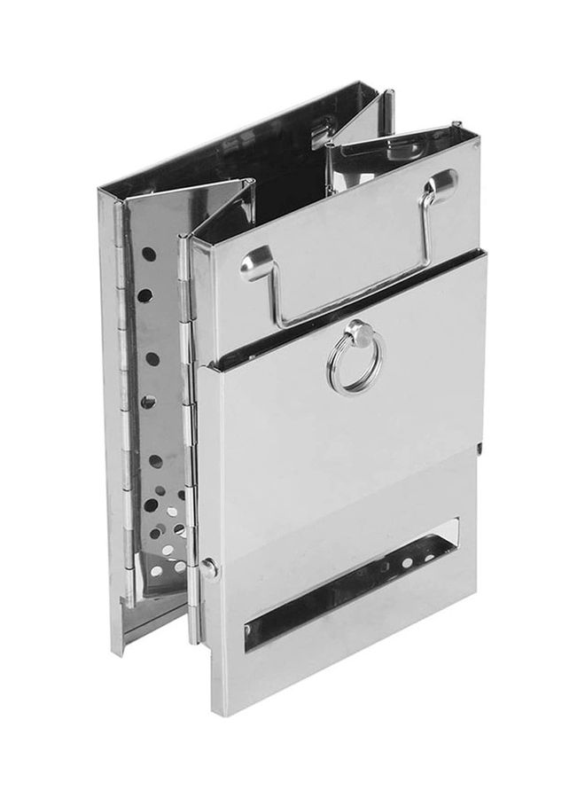 إسكدنيا شواية محمولة وبتصميم قابل للطي مصنوعة من الستانلس ستيل وتعمل بإشعال الأخشاب مع حقيبة تخزين - Image 3