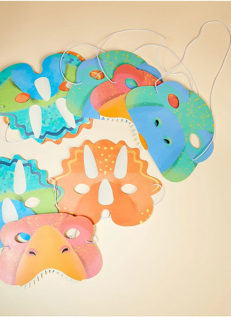 Talking Tables Set Of 8 Party Dinosaur Masks