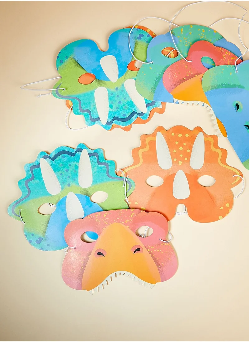 Talking Tables Set Of 8 Party Dinosaur Masks