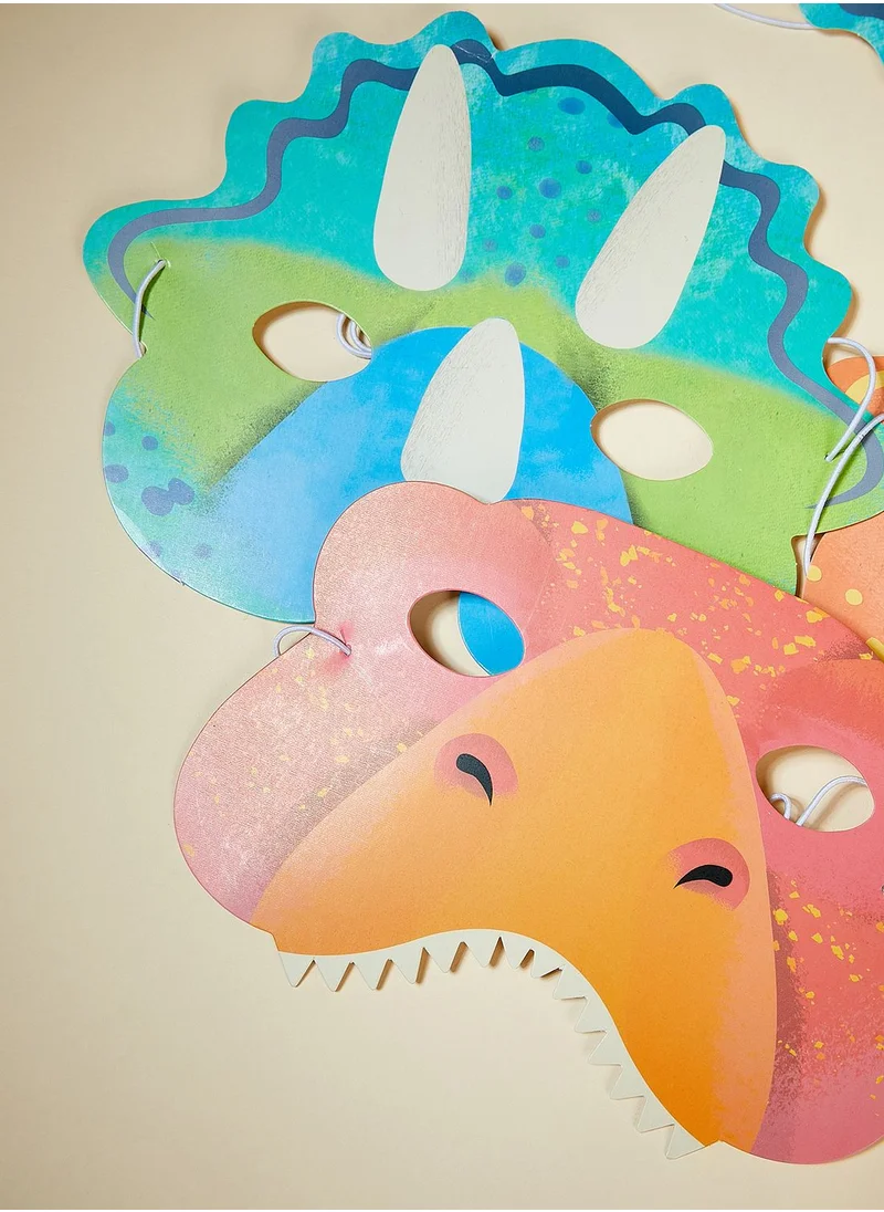Talking Tables Set Of 8 Party Dinosaur Masks