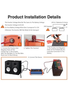 Generic Pure Sine Wave Inverter, 1000W Continuous 500W DC 12V Hybrid Solar Power Converter with USB Interface PSW-1000W  - Image 4