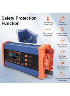 Generic Pure Sine Wave Inverter, 1000W Continuous 500W DC 12V Hybrid Solar Power Converter with USB Interface PSW-1000W  - Image 5